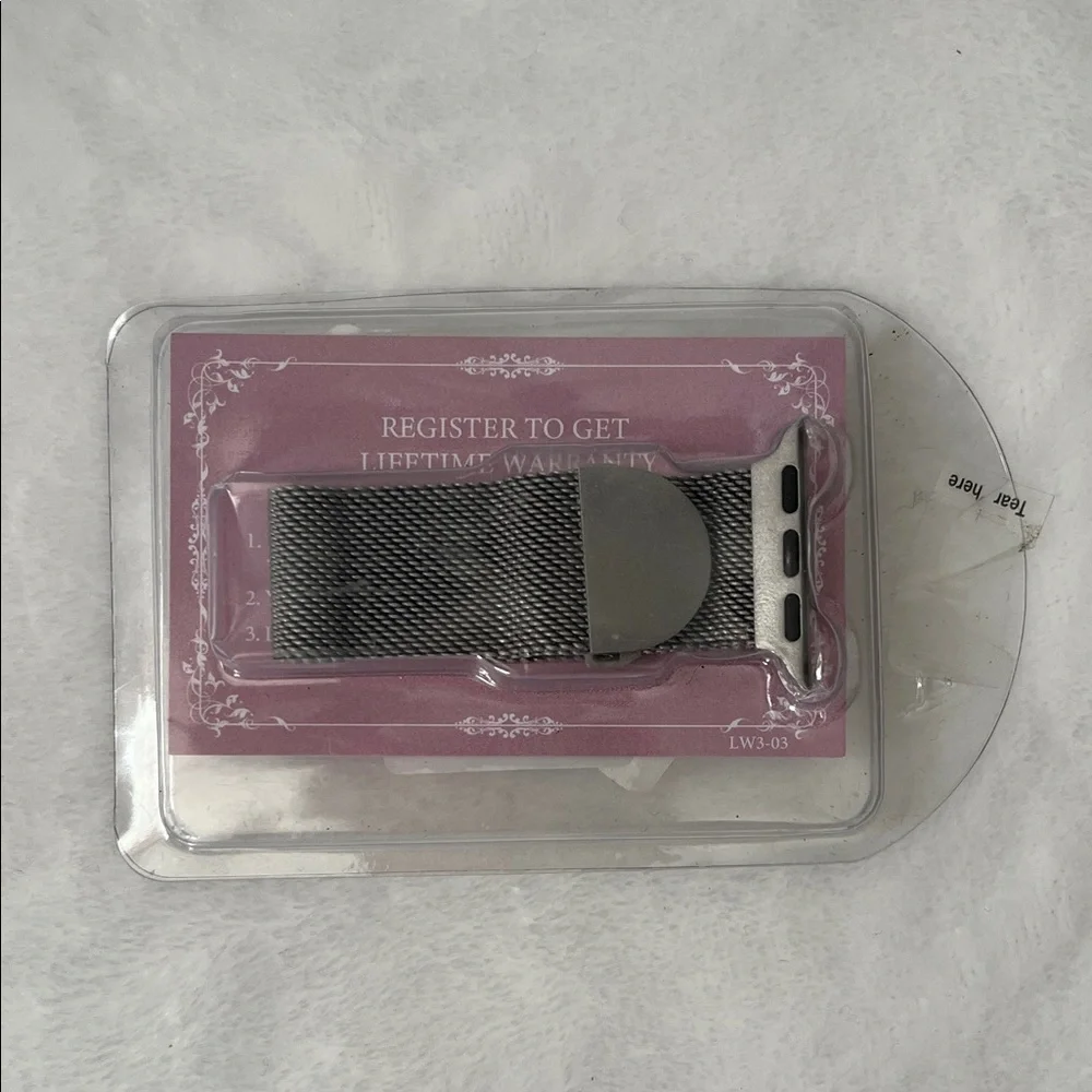 NWT Silver Mesh Apple Watch Band
